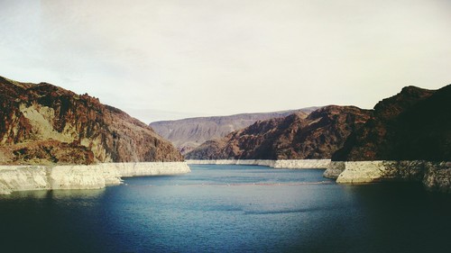 Landscape mountains reservoir
