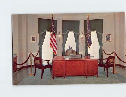 Postcard desk chair and flags - desk,